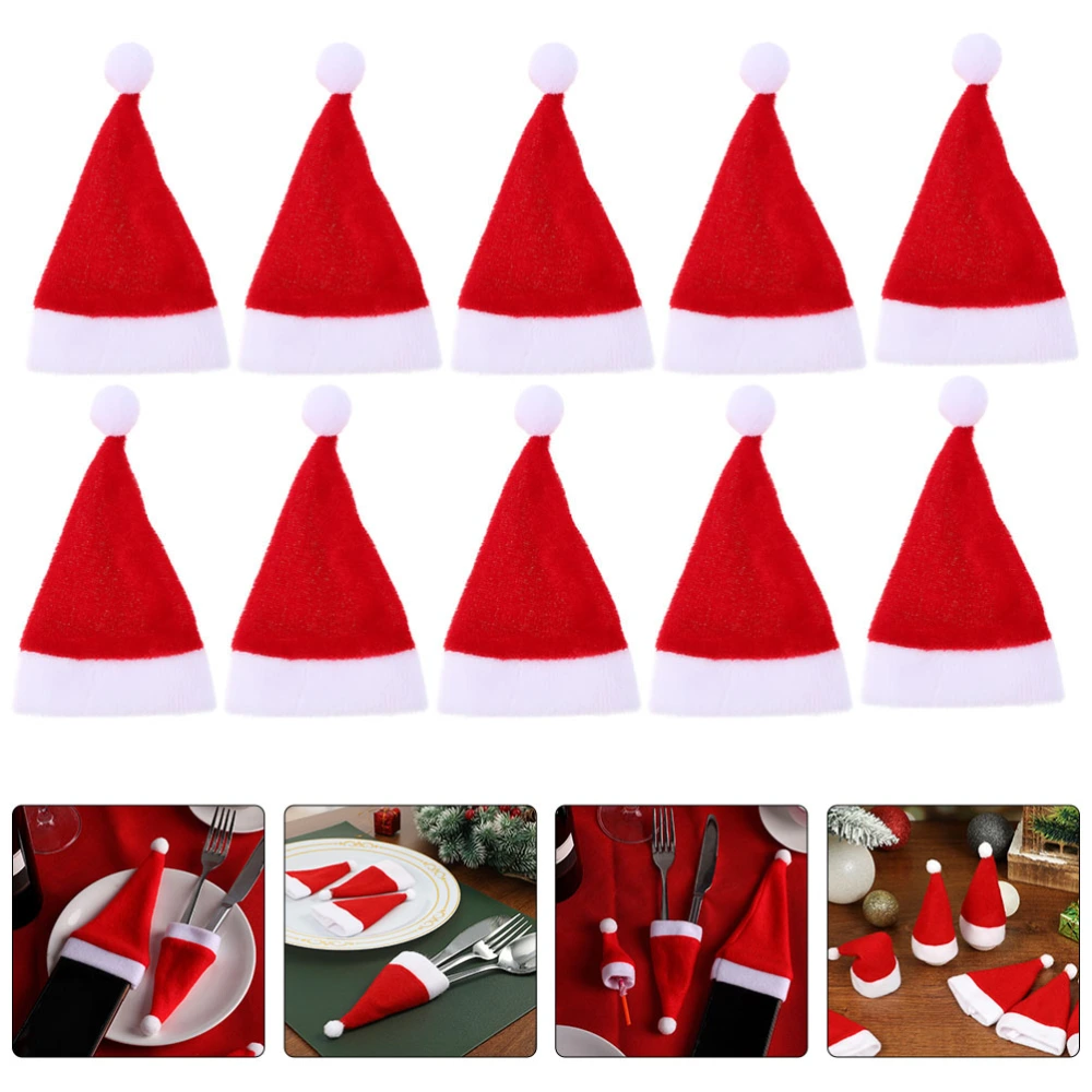 15pcs Miniature Christmas Hat Decoration Lollipop Bottle Small Lollipop Santa Hat Party Favor