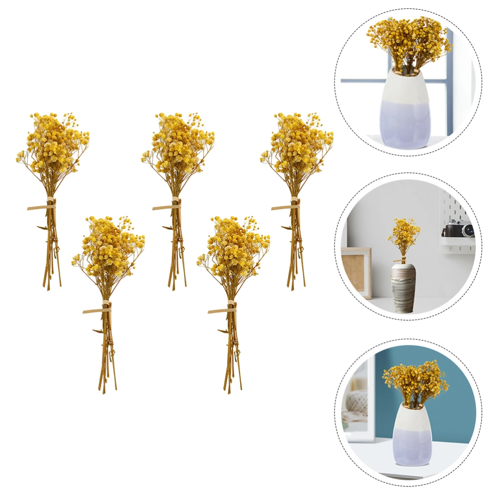 5Pcs Dried Gypsophila Flower Bundles Home Wedding Party Flower Bouquet Adorns