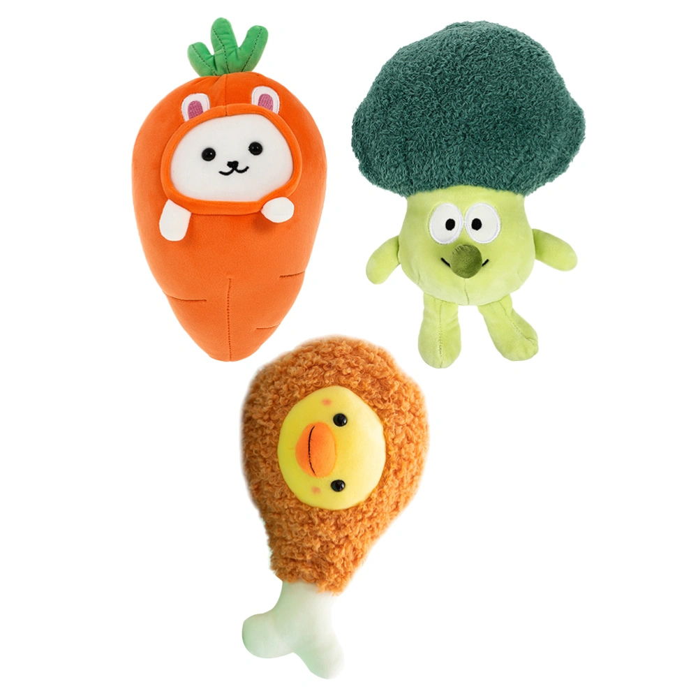 3pcs Food Plush Dolls Vegetable Doll Toys Food Doll Toy Gifts for Kids