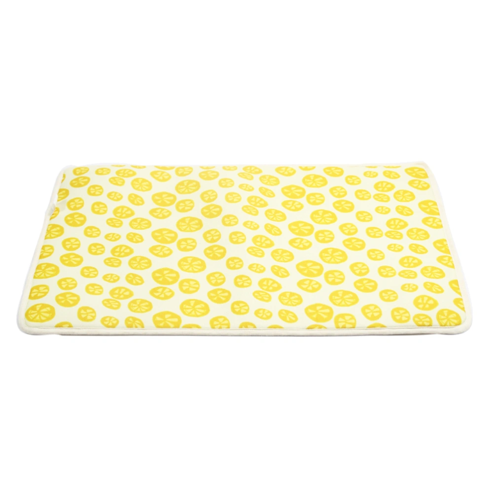 Pet Cool Mat Summer Waterproof Simple Printing Ice Seat Cushion  Heat Dissipation Pad for Cat Dog (Lemon, Yellow)