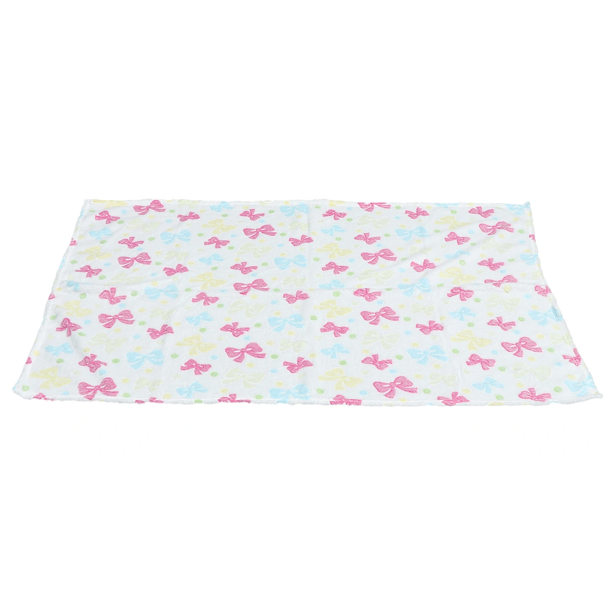 Blanket Warm Dog Cat Coral Blankets Mat Bed Cover with Pink Bow for Kitties Puppies Pets - L