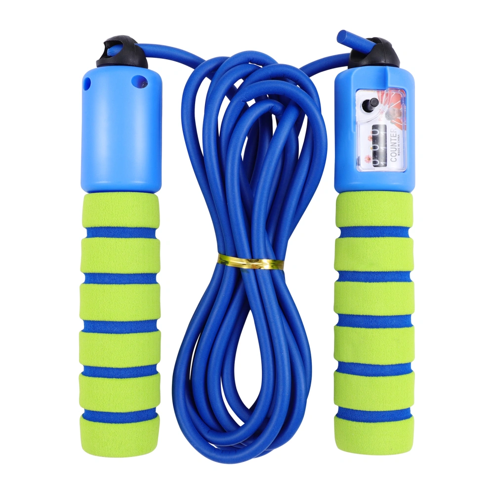 PIXNOR Anti-slip Jump Rope Skipping Rope with Counter for Children Age 5 to 10 Year Old (Green+Blue)