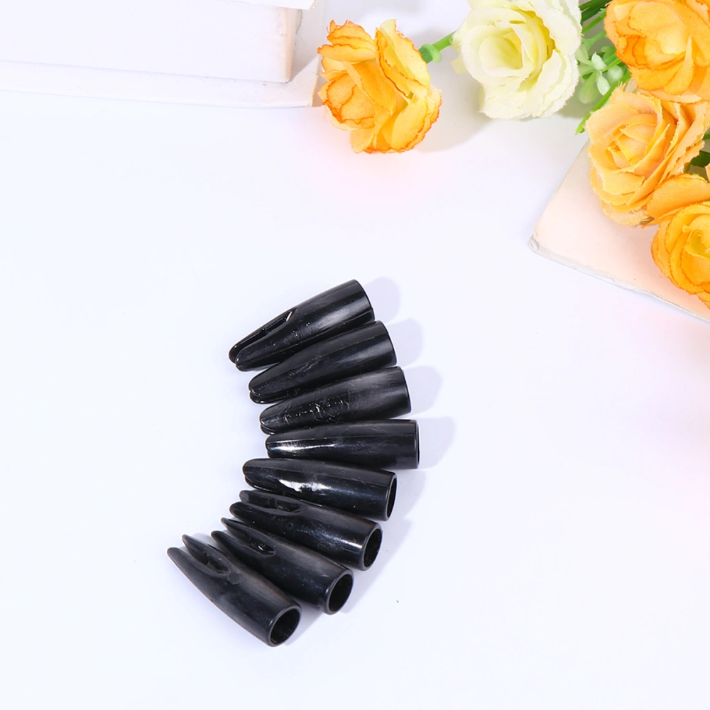 30PCS 8MM Outsourcing Arrow Tail Professional Archery Arrow Nock Hunting Bow Arrow Nock Tails Archery Accessories for 8mm Shaft (Black)