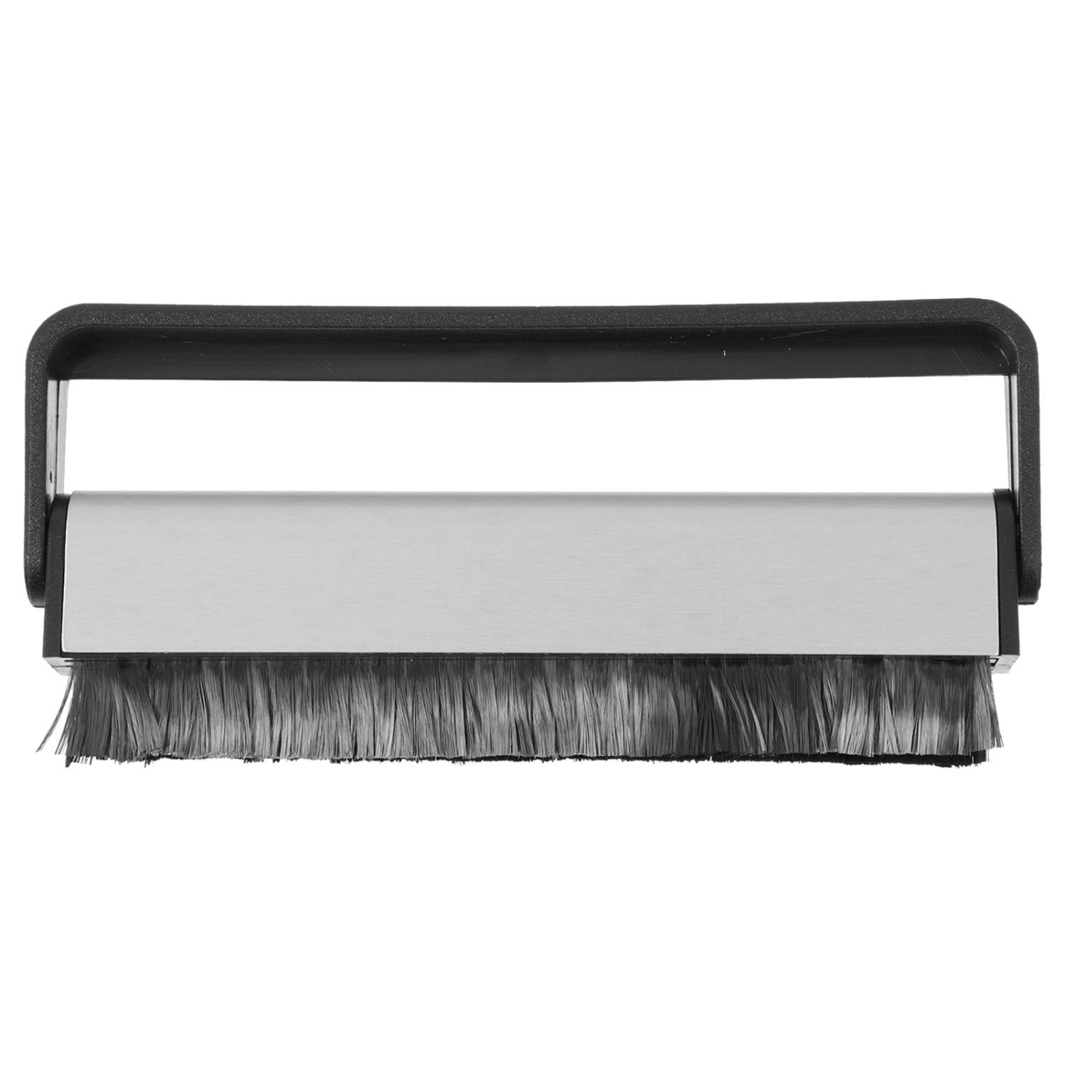 1Pc LP Cleaning Brush Vinyl Record Cleaner Turntable CD Album Cartridge (Black Silver)