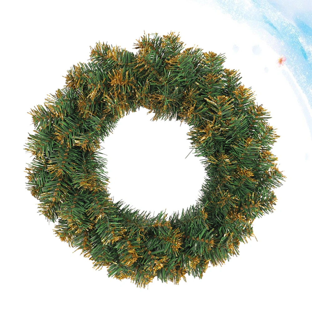 30cm Christmas Artificial Pine Wreath PVC Golden Decor Wreath For Home Christmas Party Decor Wall Door Window