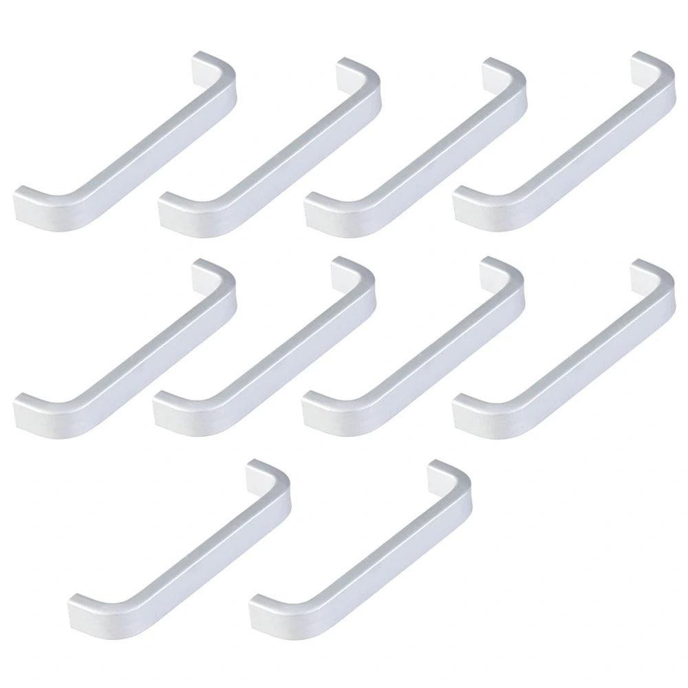 10pcs Aluminum Alloy Kitchen Cupboard Cabinet Drawer Door Knobs Pull Handle (Silver)