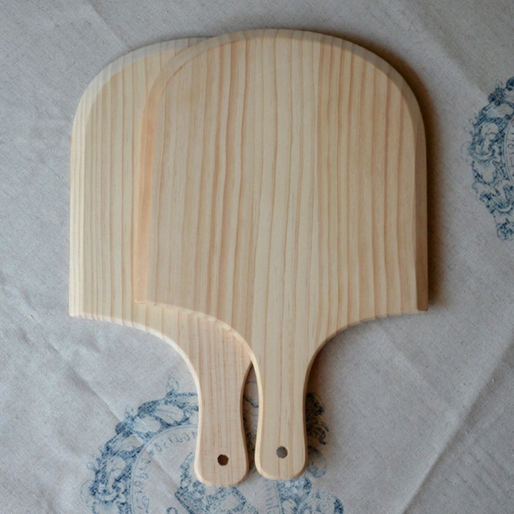 14 Inch Natural Wooden Pizza Peel Charcuterie Board Pizza Spatula Paddle for Baking Homemade Pizza and Bread