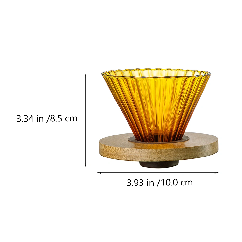 1 Set of Household Coffee Filter Pour-over Coffee Dripper Delicate Coffee Cone Coffee Accessory