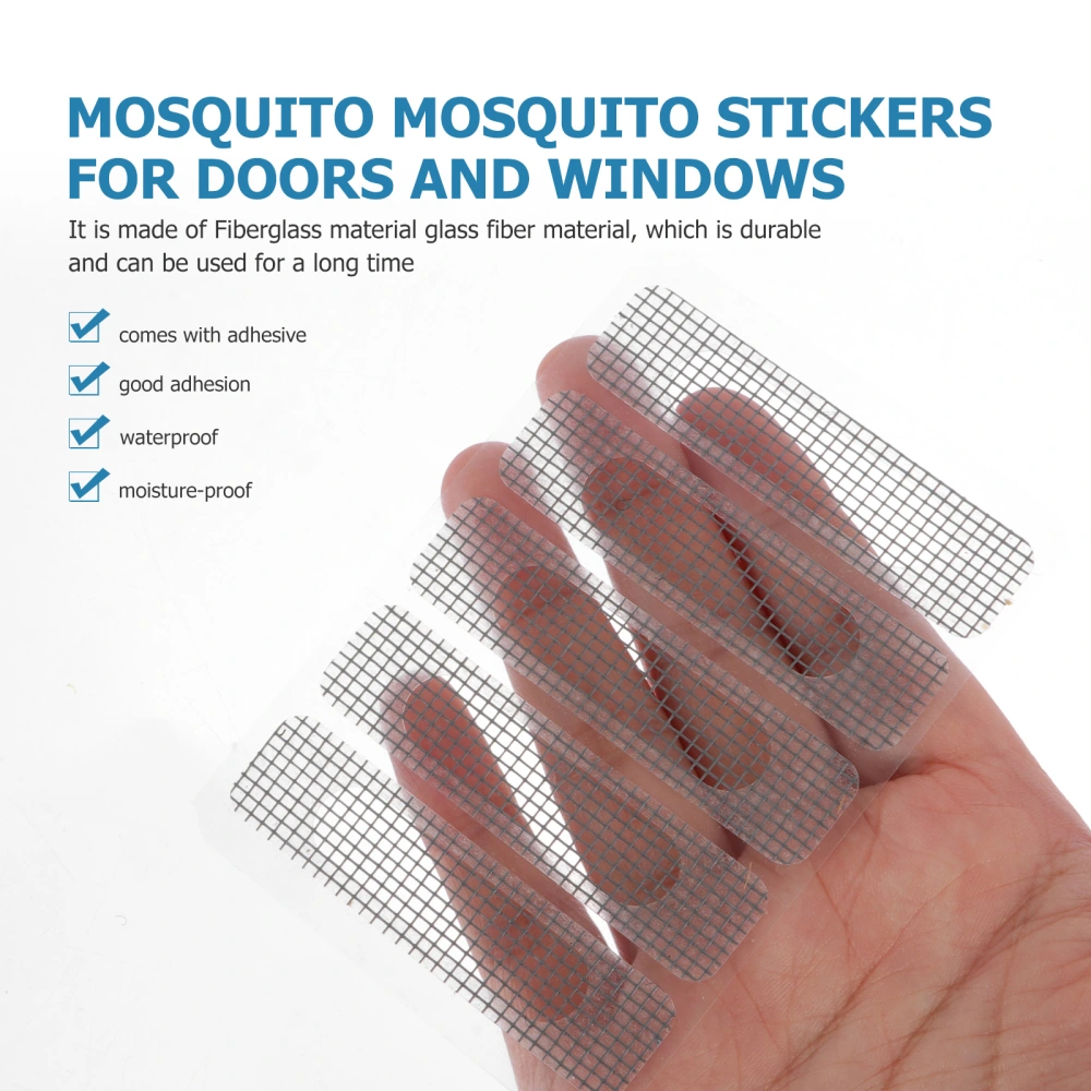 20pcs Window Screen Repair Patches Anti-mosquito Screen Window Stickers (Black)