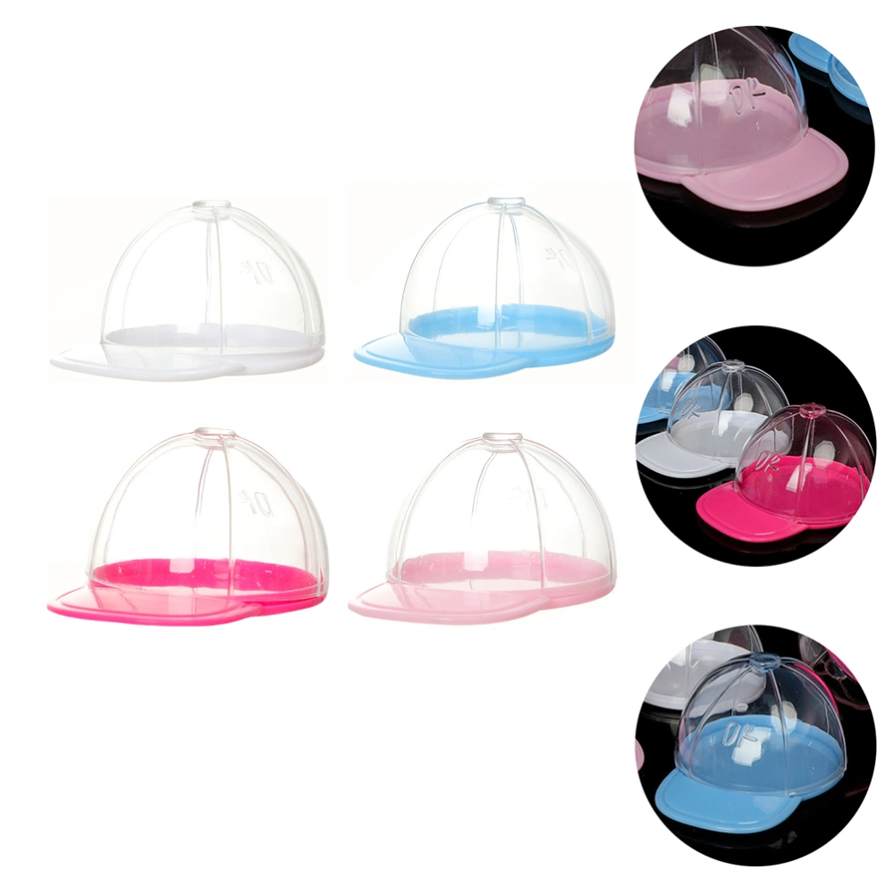 4pcs Creative Baseball Hat Shape Gift Box Transparent Candy Box for Wedding