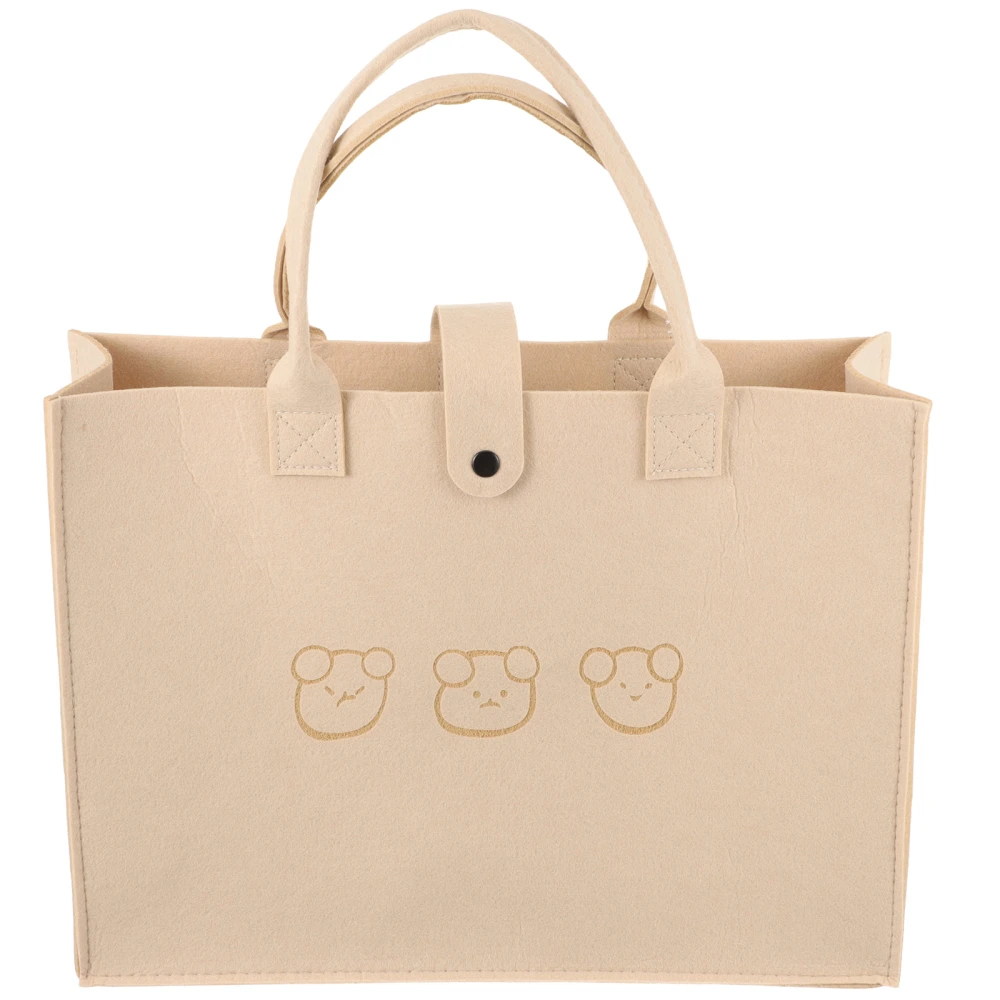 Multi-function Tote Bag Portable Handbag Adorable High-capacity Bear Bag Concise Handbag