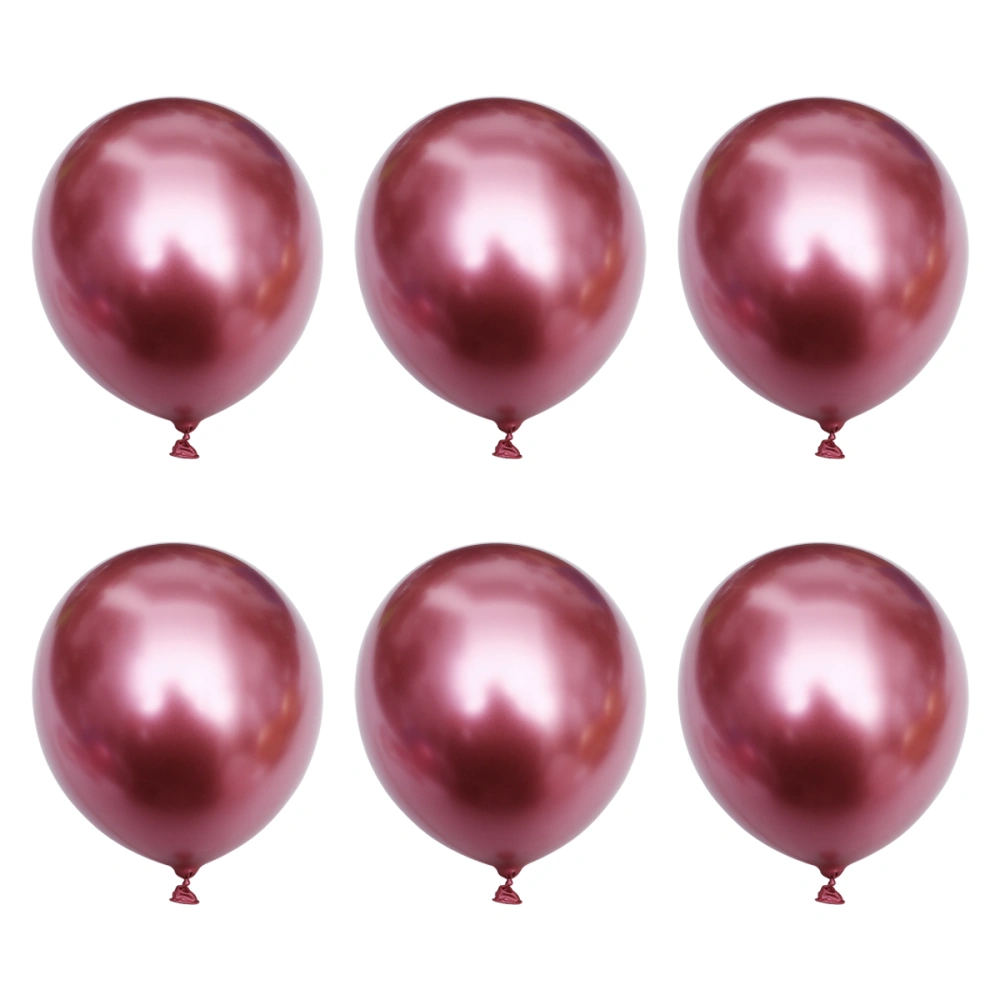 50pcs 12inch Latex Metallic Balloons Thicken Decoration Balloons Party Supplies for Birthday Wedding Baby Shower Gathering Festival Rose Gold