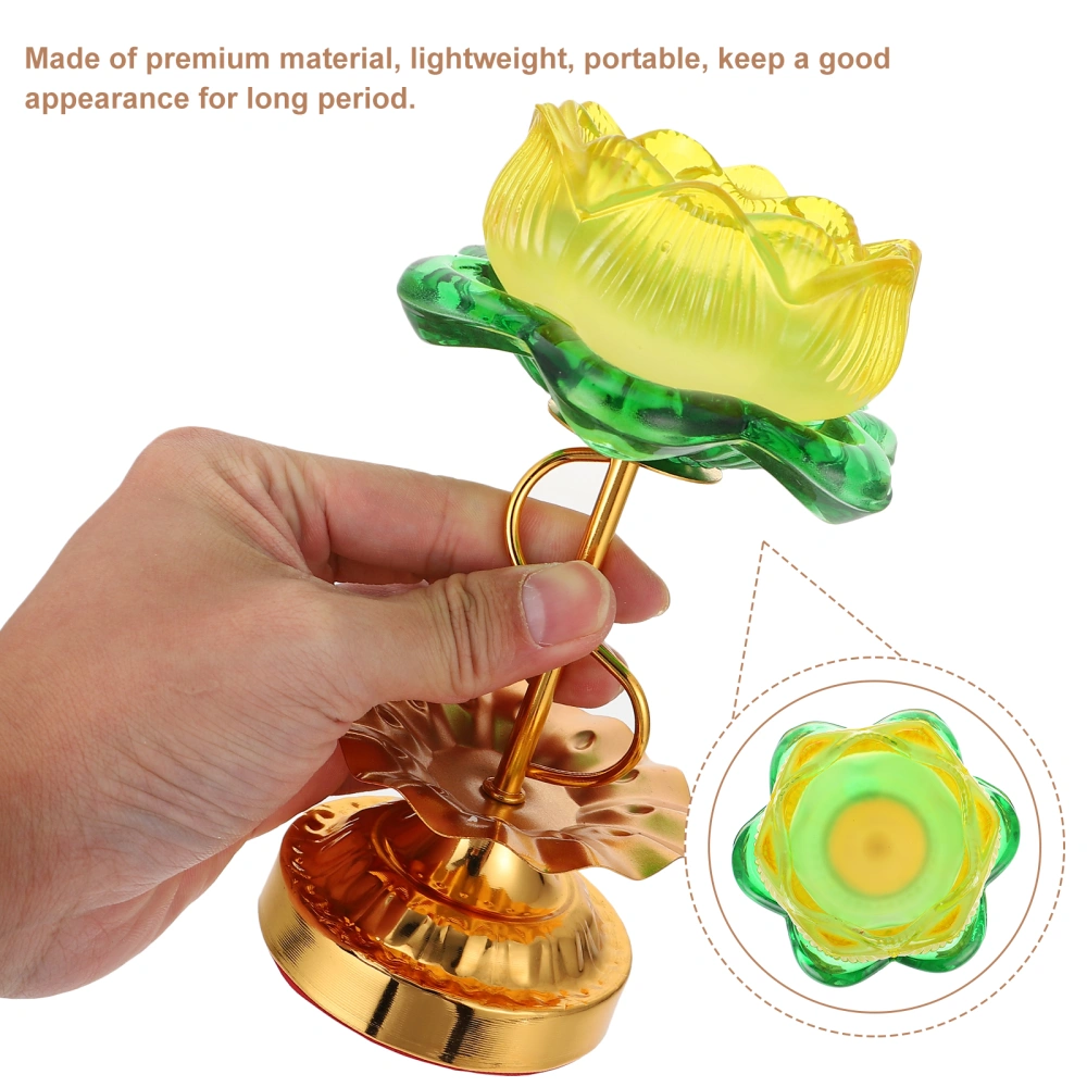 1Pc Exquisite Metal Butter Lamp Holder Lotus Home Buddhist Lamp Holder (Assorted Color)