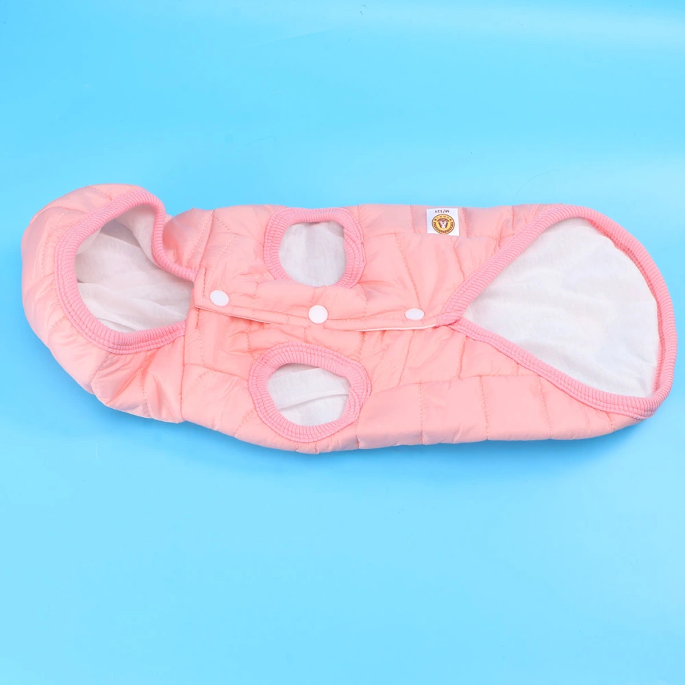 Pet Winter Cotton Adorable Dog Clothes Hoodie Vest Warm Coat for Pet Cat Puppy (Pink Size M)