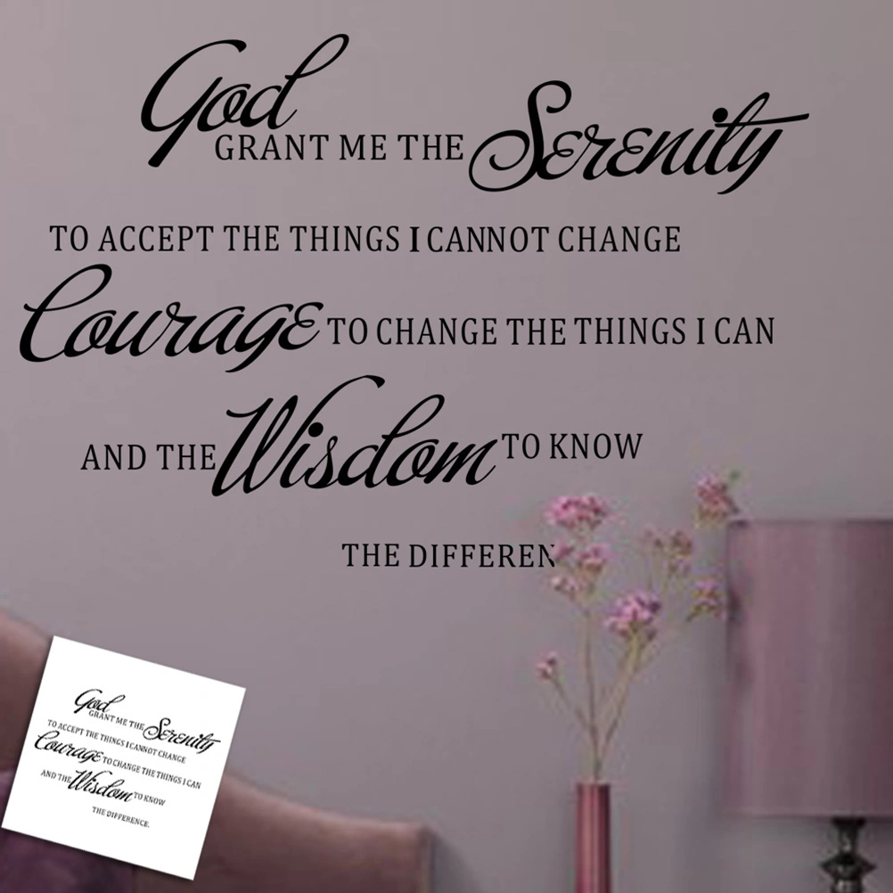 Quote God Grant Me The Serenity Prayer Bible Art Vinyl Wall Stickers Home Decal