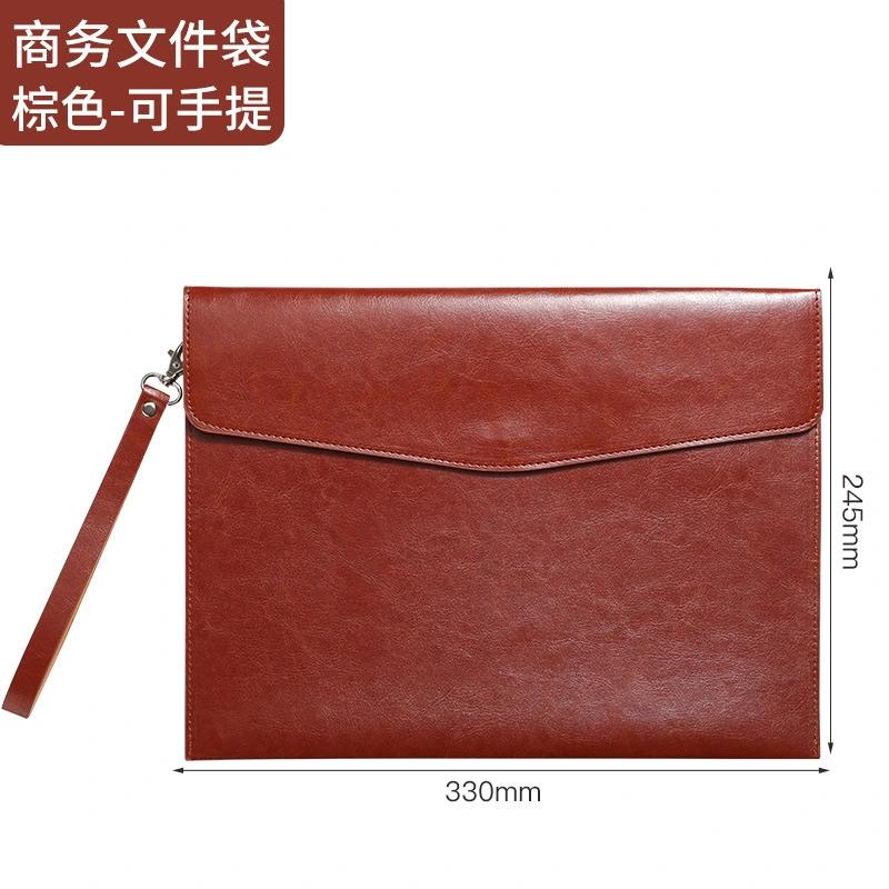 A4 Document File Organizer Bag Holder PU Folder Bag Carrying Case Bag for Men Women