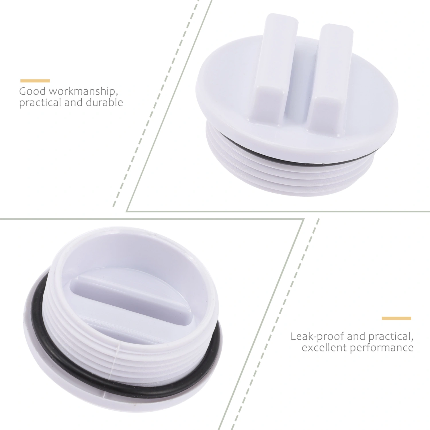 6pcs Threaded Pool Return Plug Threaded Winterizing Plug Filter Drain Plug with O-rings
