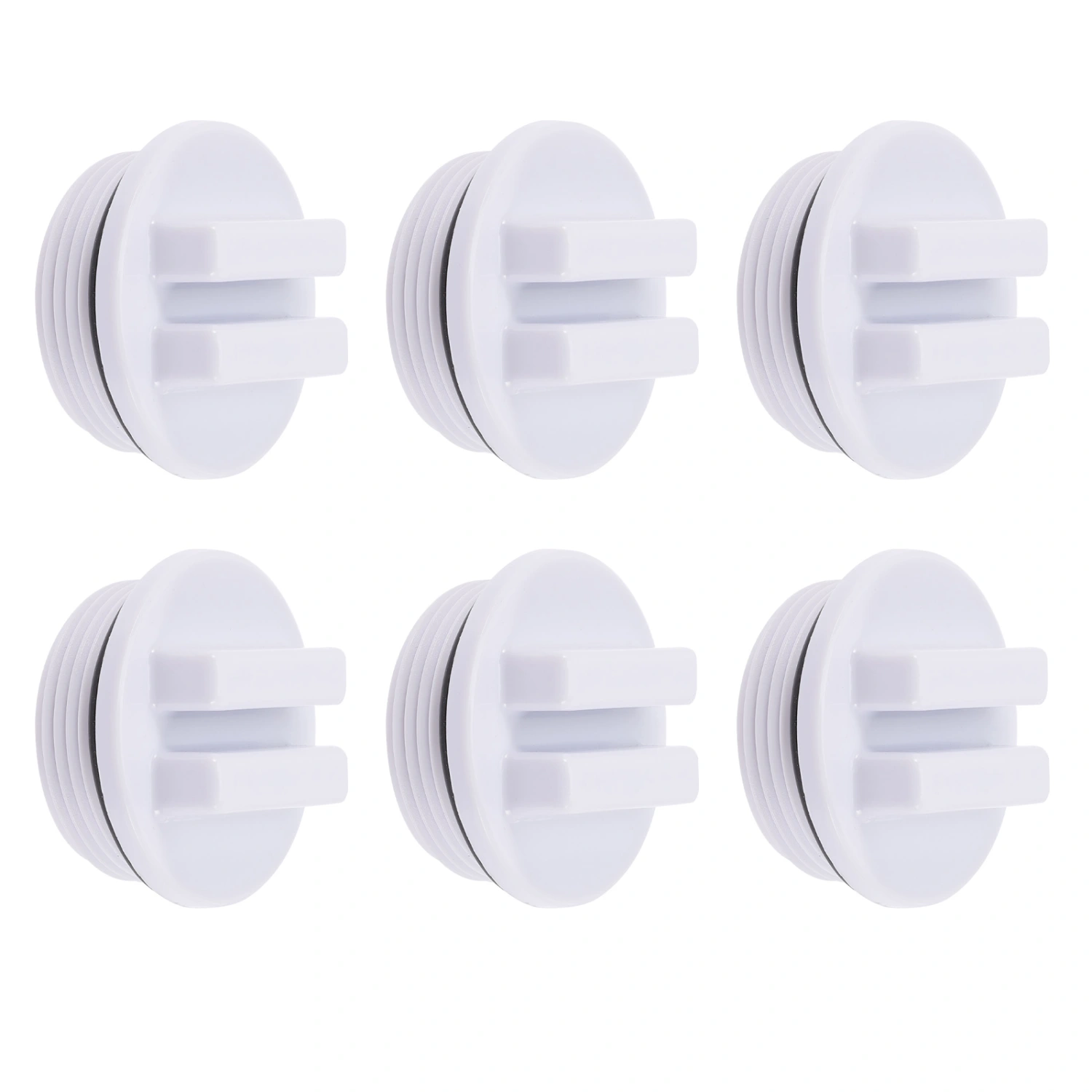 6pcs Threaded Pool Return Plug Threaded Winterizing Plug Filter Drain Plug with O-rings