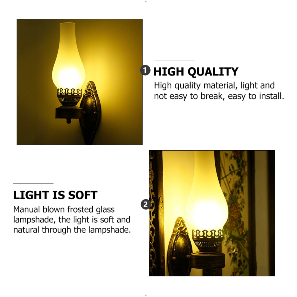 1Pc Retro Wall Lamp Decorative Light Corridor Wall Lamp Ornament White (No Bulb)