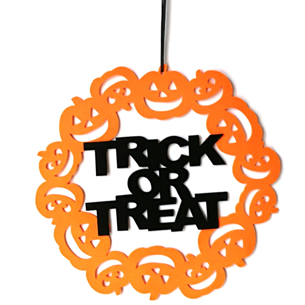 Halloween Non-woven Hanging Trick Or Treat Pumpkins Wall Door Decoration Halloween Party Supplies