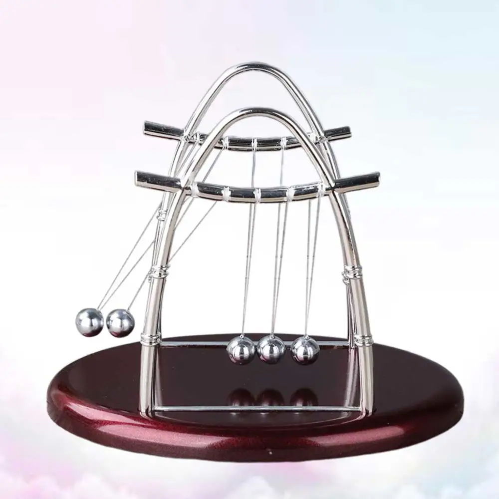 Newton Swing Ball Adornment Arch Swing Ball Desktop Adornment Dynamics Experiment Tool (Large Size)