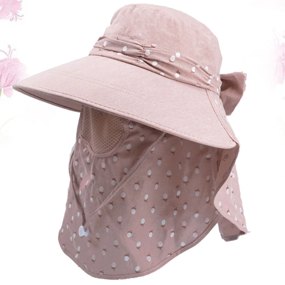 Summer Sunscreen Face Mask Hat Protective Neck Cover Hat Anti-UV Supplies Hat Hiking Neck Hood Hat (Grey)