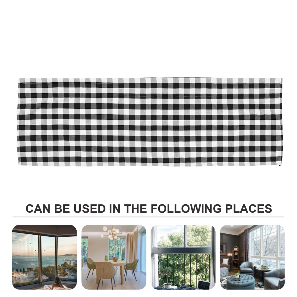 Buffalo Plaid Valance Curtain Black and White Checkered Curtain Kitchen Curtain