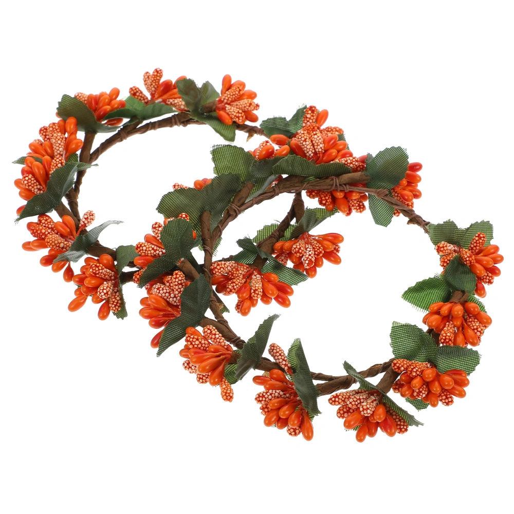 2pcs Artificial Berry Garlands DIY Halloween Candle Counter Decorations