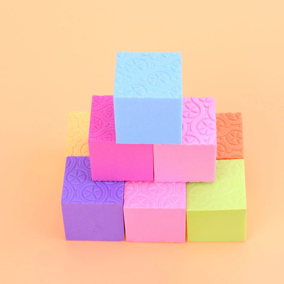 50PCS Colorful Cube Block DIY Design Model Block Sponge Block Cube Cube Training Aid Solid Geometry Studing Tools for Kids Teacher Use Size 3.5CM Random Color