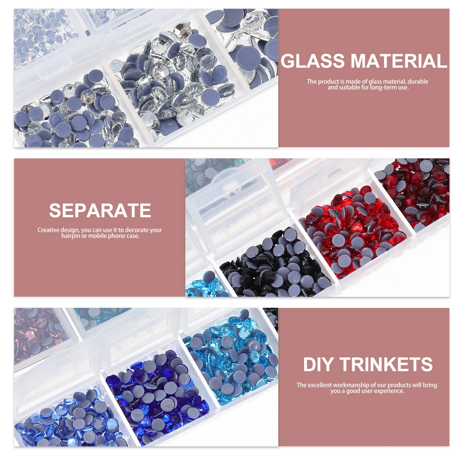 1 Set of Glass Rhinestones Decor DIY Clothing Hotfix Charms Decoration Nail Art Decor