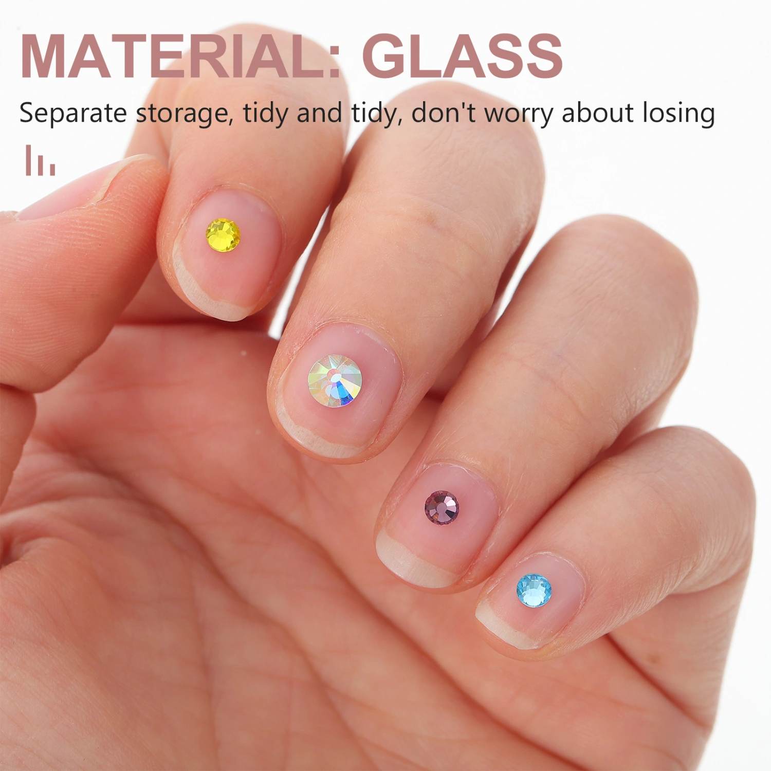 1 Set of Glass Rhinestones Decor DIY Clothing Hotfix Charms Decoration Nail Art Decor