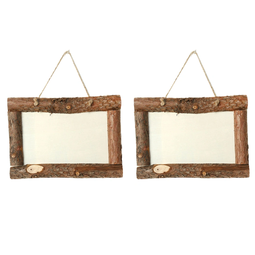 2Pcs 20x30cm DIY Wooden Photo Frames Mini Hanging Picture Frame Handmade DIY Crafts for Home Decor