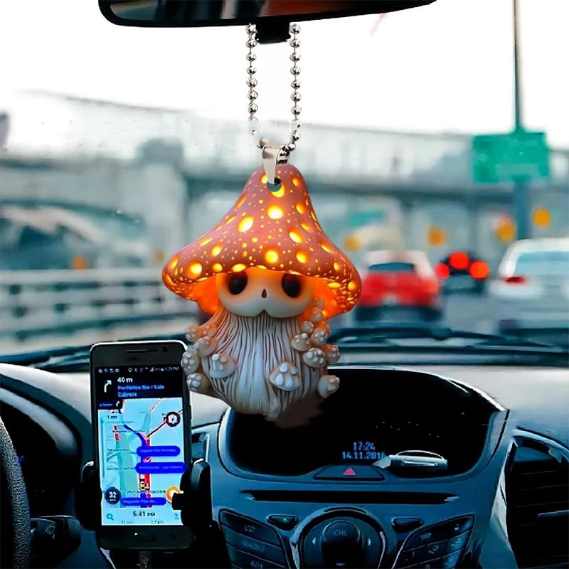 Small Mushroom Elf Halloween Creative Car Ornament