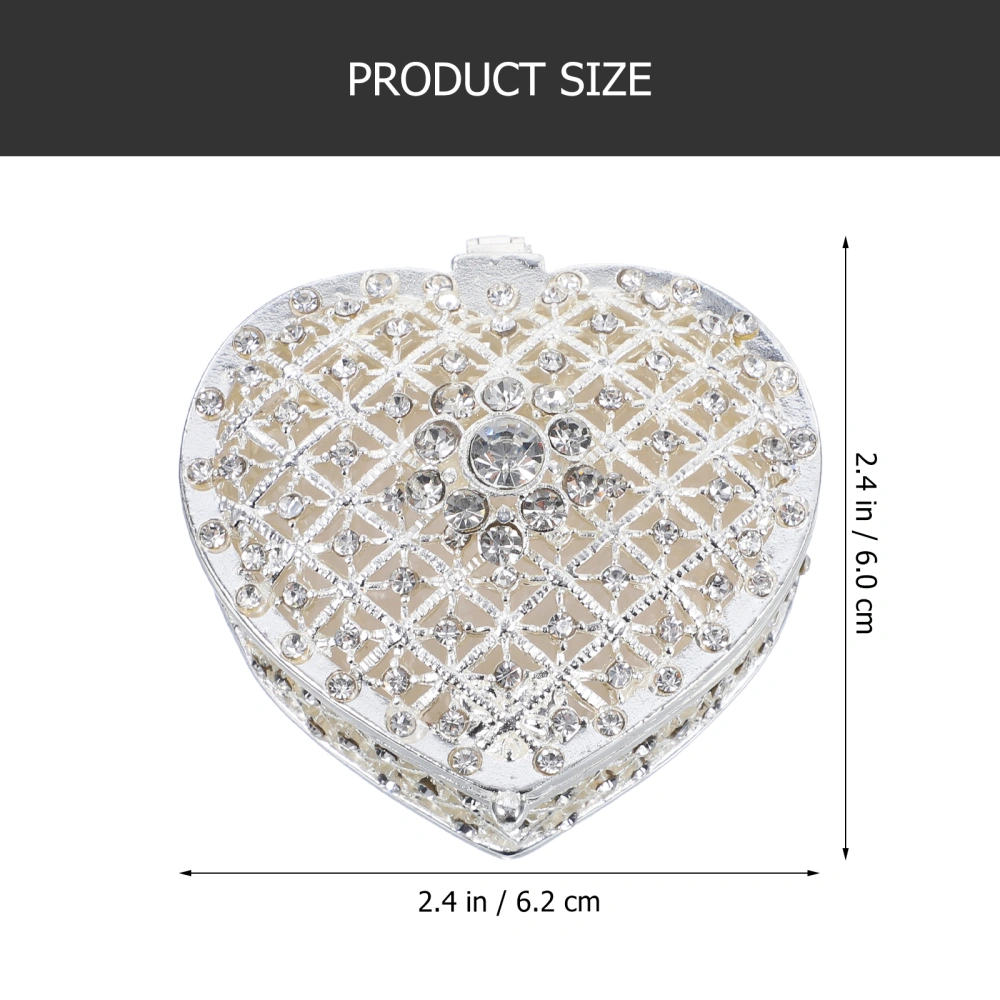 Heart Shape Jewelry Storage Box Elegant Small Trinket Case Fashion Jewelry Holder Organizer for Home Shop