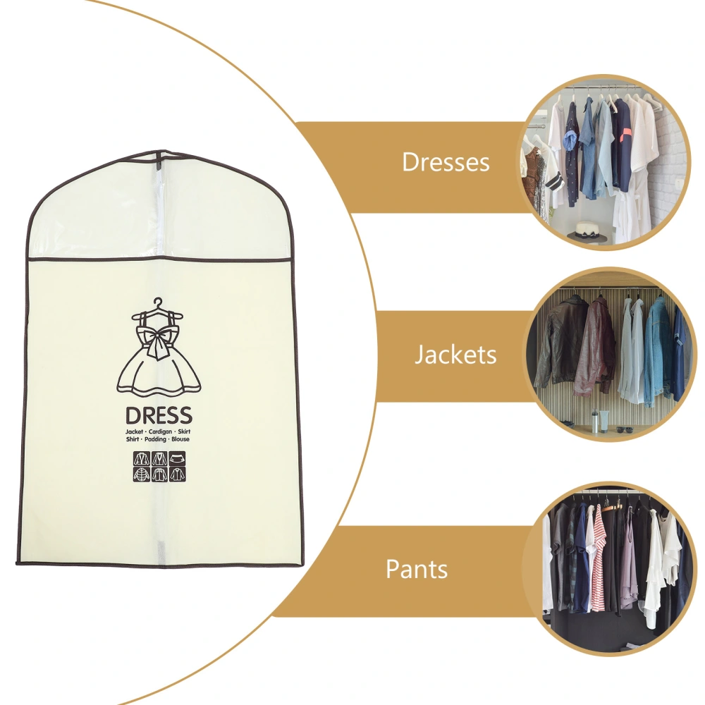 5Pcs Clothing Storage Bags with Zipper Clothes Dust Covers Hanging Garment Bags