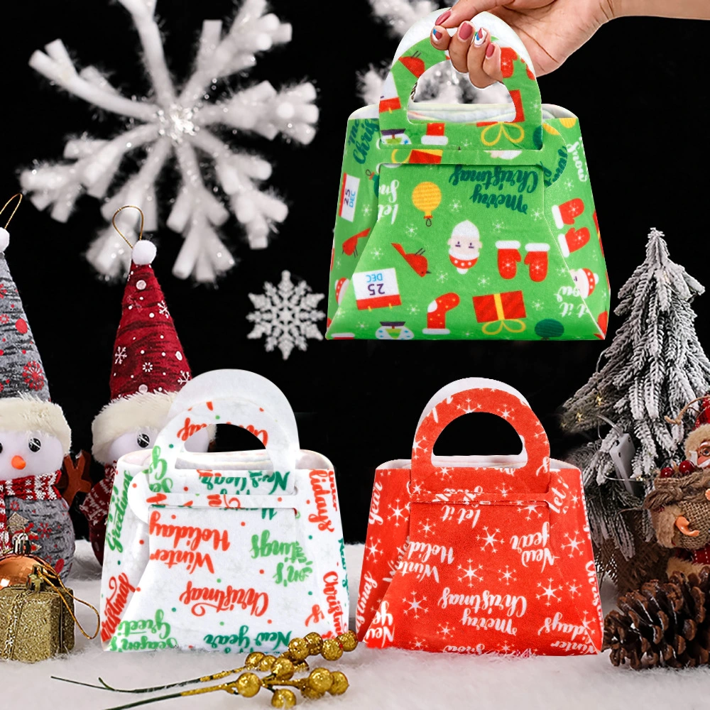 Christmas Felt Cloth Tote Bag Holiday Atmosphere Props