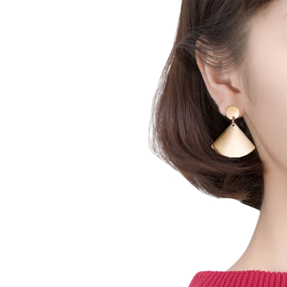 5 Set of Exaggerated Hexagonal Leopard Earrings Geometric Ear Studs Creative Ear Drop for Woman