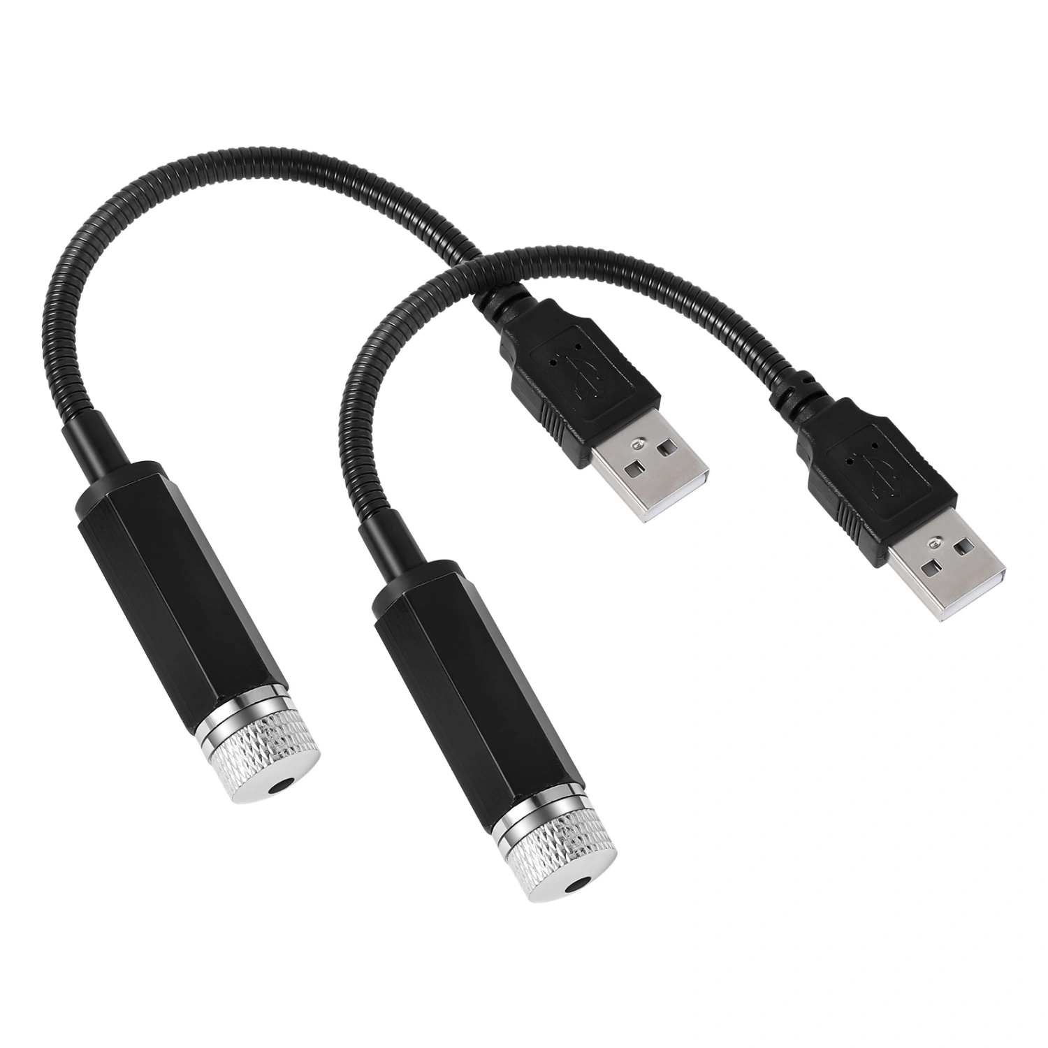 2pcs Car Atmosphere Star Light USB Star Light Projector Car Ceiling Atmosphere Light Decoration
