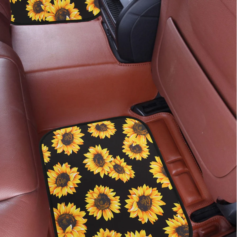 2pcs Decorative Car Floor Mats Professional Automobile Carpet Printing Floor Mat