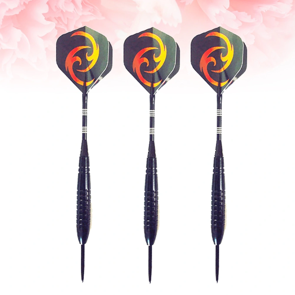 3pcs 23g Drop-resistant Darts Pin-type Darts Needle Tipped Darts Aluminum Rod Flights Darts (Red)