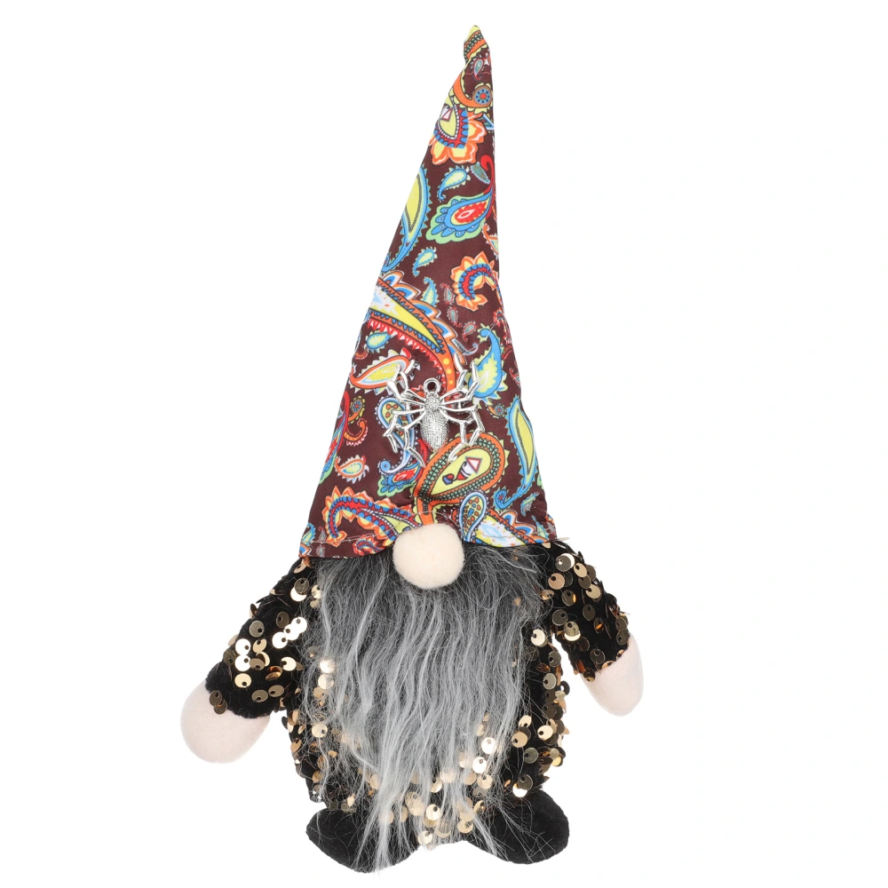 Creative Halloween Theme Gnome Doll Halloween Party Adornment Dwarf Figurine Decor