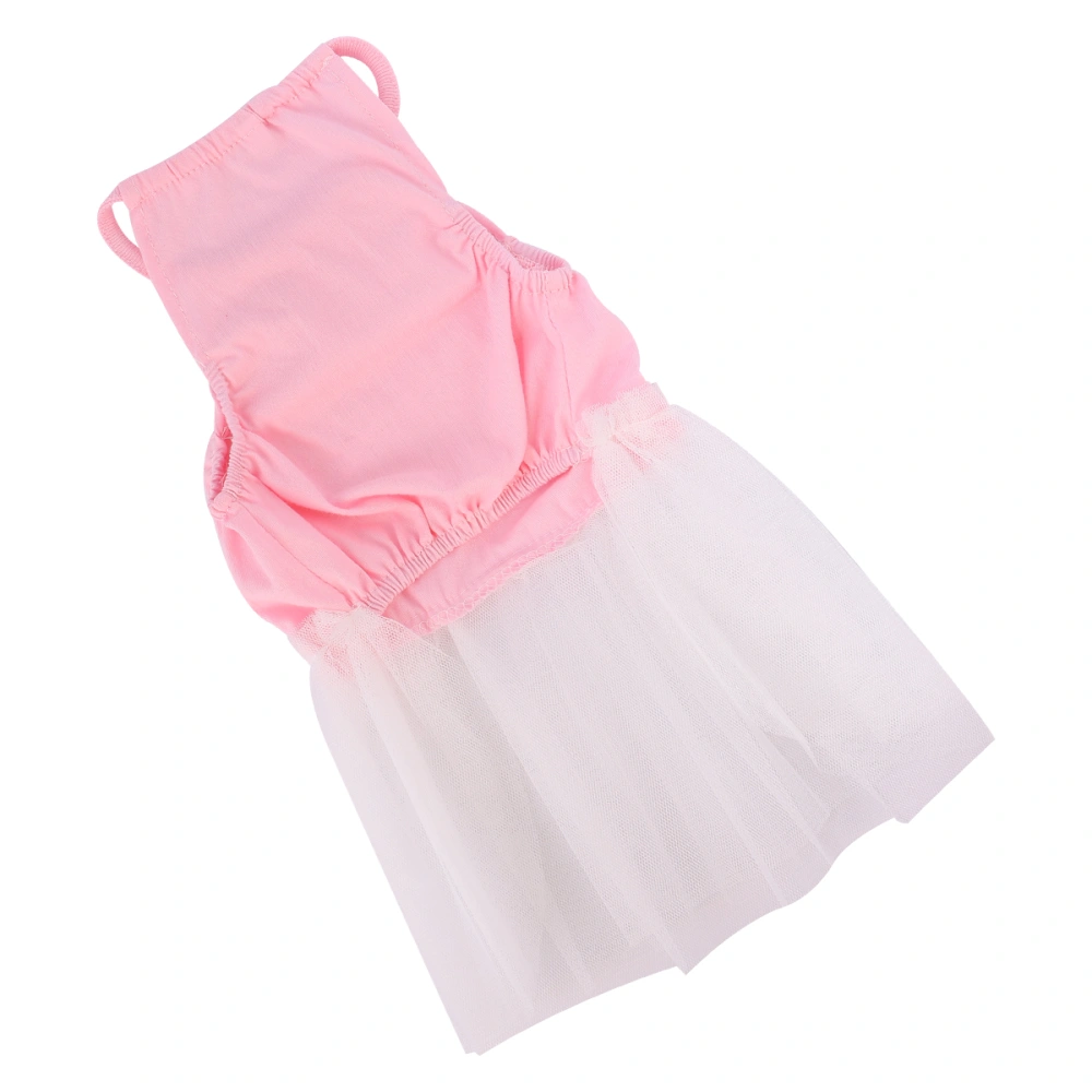 Pet Gauzy Skirt Cotton Rabbit Tutu Skirt Lovely One-piece Dog Clothes for Spring Summer (Pink Size S)