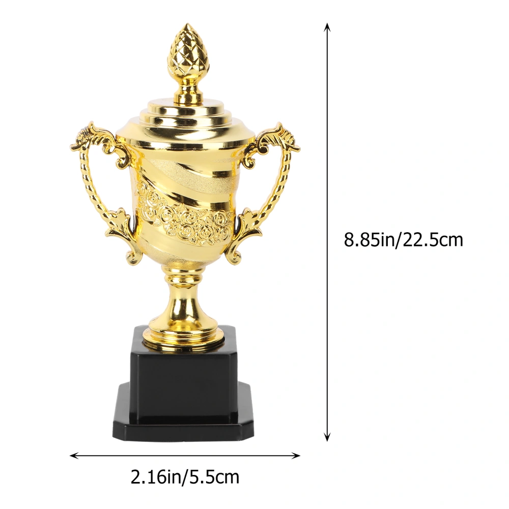 Children Plastic Trophy Kids Sports Competitions Award Toy with Base for School Kindergarten - 22.5CM