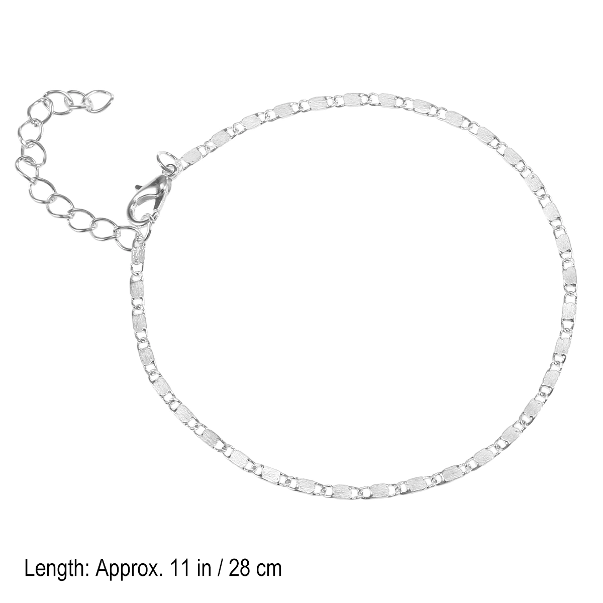 Fashion Silver Thin Chain Ankle Charm Anklet Leg Bracelet Foot Jewelry Adjustable Ankle Bracelets for Women