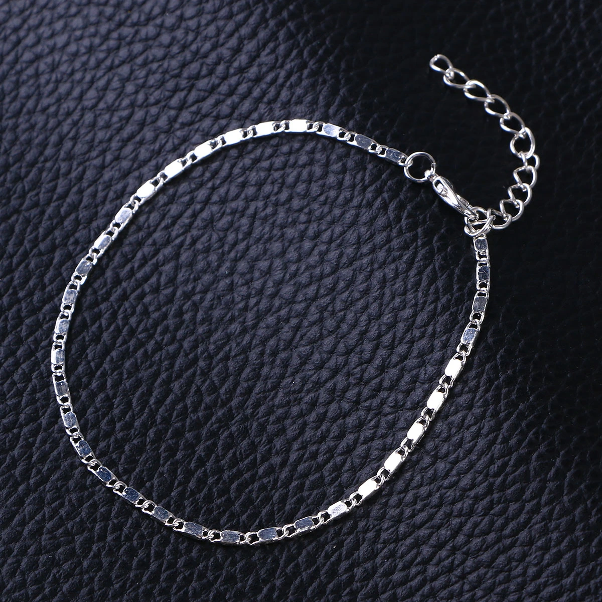 Fashion Silver Thin Chain Ankle Charm Anklet Leg Bracelet Foot Jewelry Adjustable Ankle Bracelets for Women