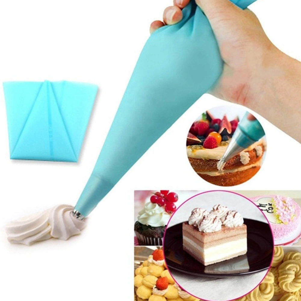 6PCS Silicone Piping Bags Reusable Icing Piping Cream Pastry Bags DIY Cake Decorating Tool