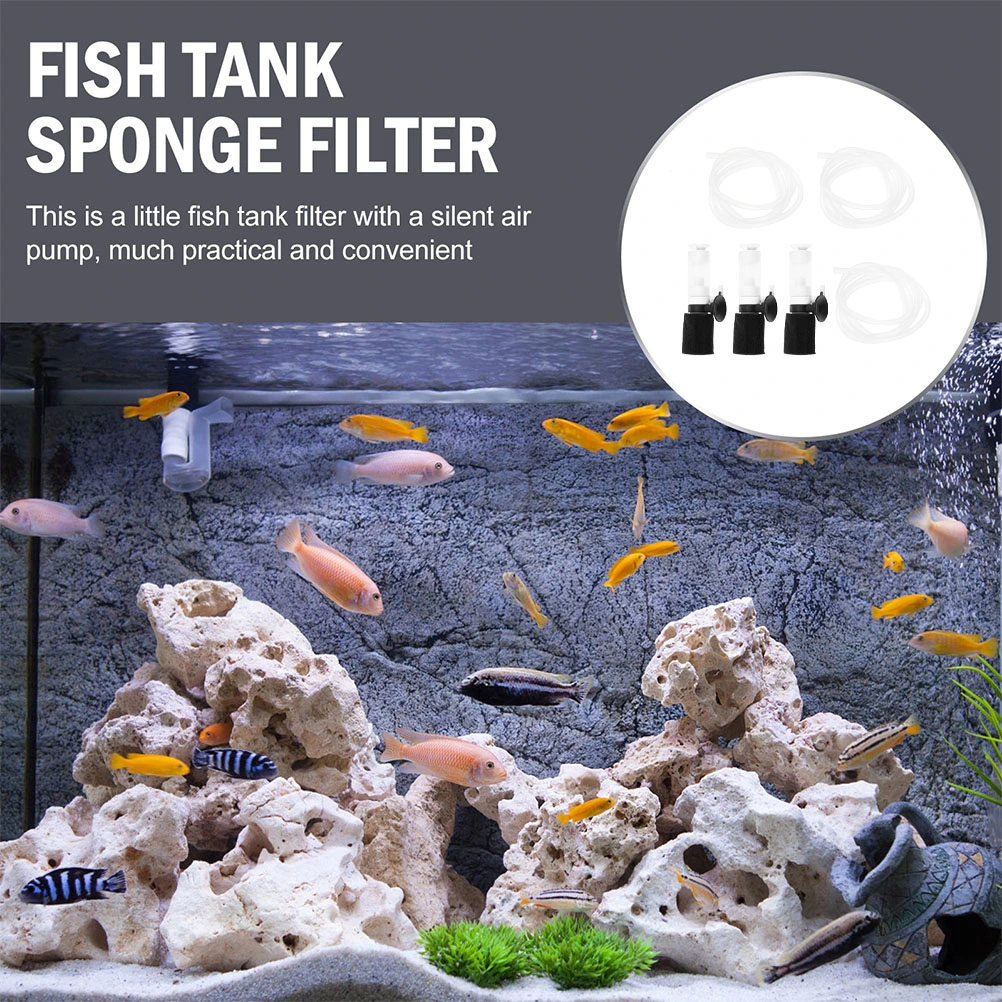 3Pcs Professional Sponge Filters Wear-resistant Fish Tank Filters Convenient Aquarium Air Pumps