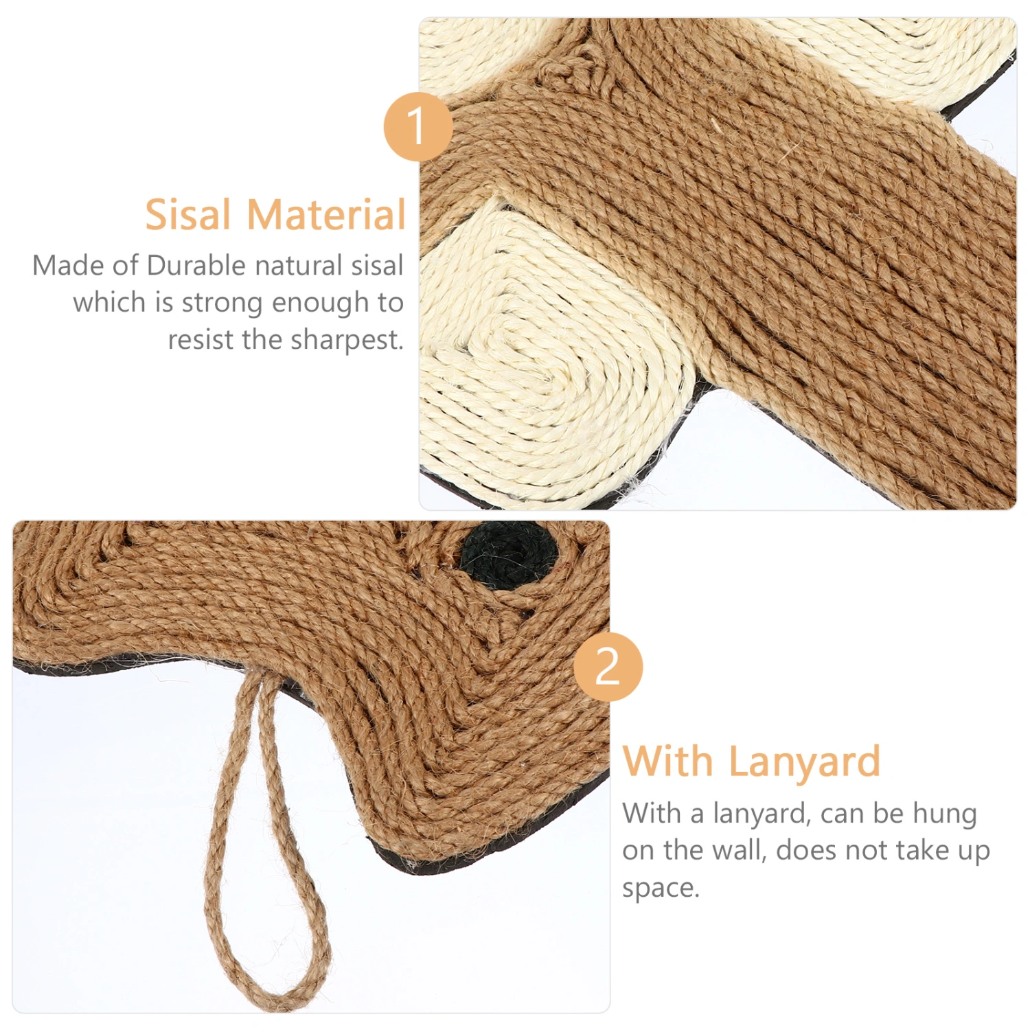 Cat Shaped Sisal Pad Cat Grinding Mat Hanging Grinding Pad Cat Supplies