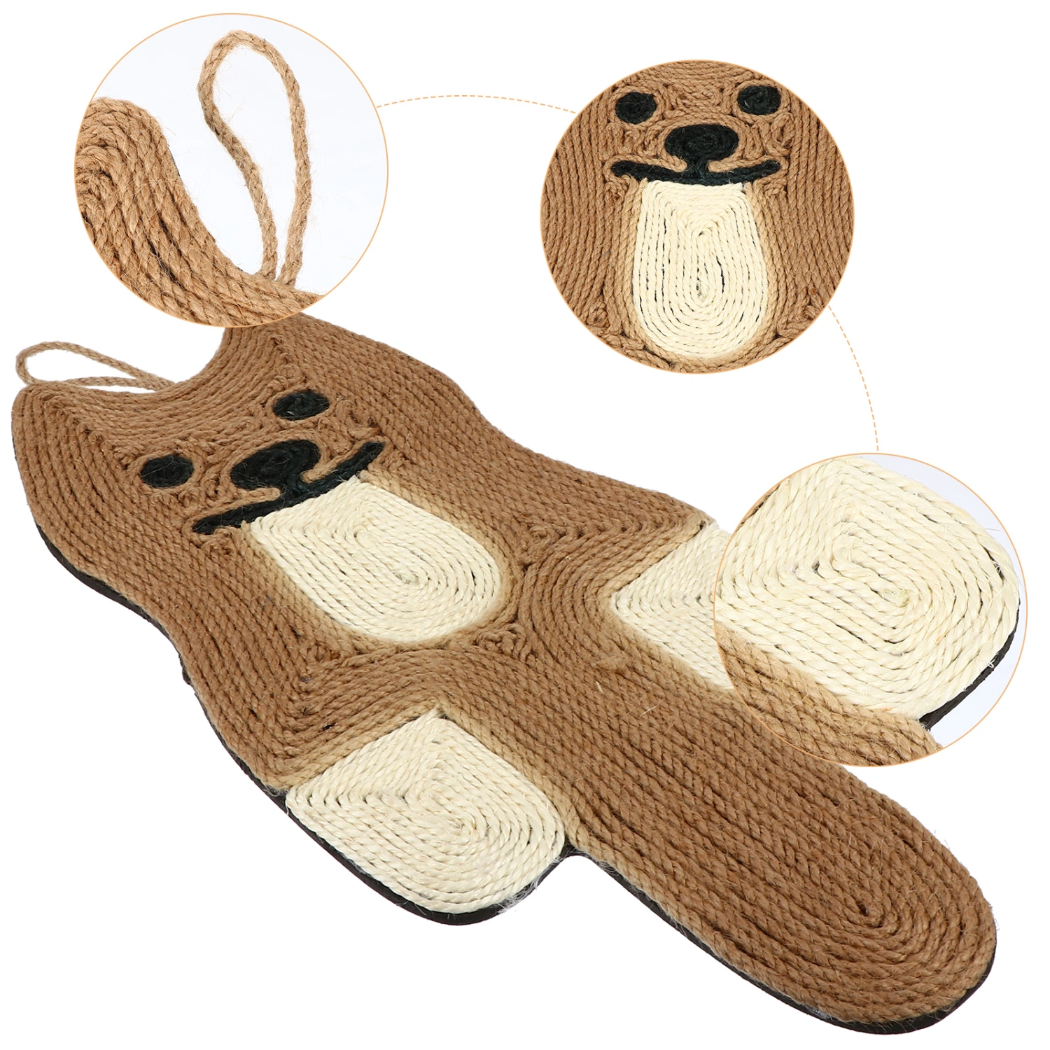 Cat Shaped Sisal Pad Cat Grinding Mat Hanging Grinding Pad Cat Supplies