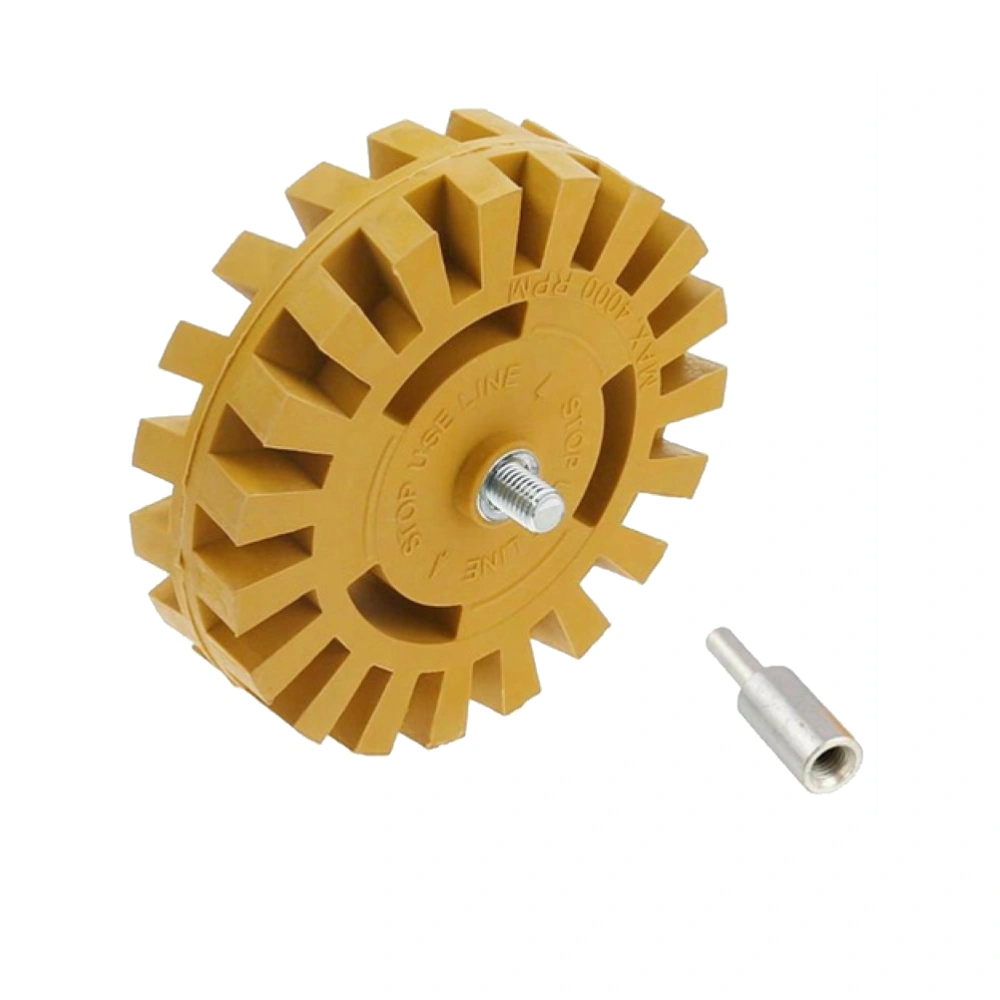 1Pc 20MM 4 Inch Pneumatic Degumming Wheel Eraser Wheel Remove Sticker (Golden)